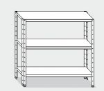 EU77464-11 estante con 3 estantes ECO lisos cm 110x40x150h