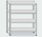 EU78263-06 scaffale con 4 ripiani forati ECO cm 60x30x180h