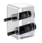 EV00401 TWO - Présentoir à vin en plexiglas pour bouteilles ø 8,2 cm