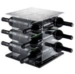 EV05108 CUBE - Porte-bouteille fond noir pour bouteilles ø 8,2 cm