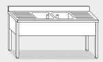 EUG1166-19 lavatoio su gambe ECO cm 190x60x85h 2v e 2 sg