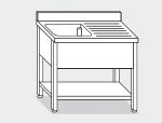 EUG1216-10 fregadero con patas ECO cm 100x60x85h 1v sg derecha - estante inferior