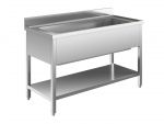 EUG1277-19 lavapentole su gambe ECO cm 190x70x85h tutta vasca -ripiano inferiore