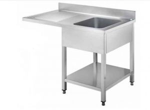 GDS127R1DW Cantilevered sink line with 1 right bowl dim.1200 x 700 x 950h