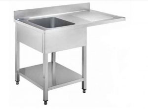 GDS147L1DW Cantilever sink line with 1 left bowl dim. 1400 x 700 x 950h