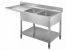 GDS187R2DW Cantilever sink line with 2 right bowls dim. 1600 x 700 x 950h