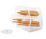 AG03640 Cone holder with three tubular compartments with lids