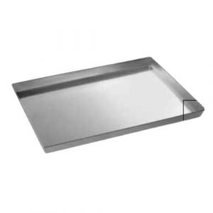 760AA60403 Rectangular baking tray in aluminised iron 60x40x3 cm