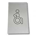 CL000-HR Placa de acero inoxidable BAÑO PARA DISCAPACITADOS Colección Classic