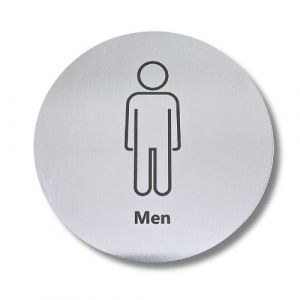 CL000-MC Placa de acero inoxidable BAÑO DE HOMBRES Colección Classic