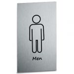 CL000-MR Placa de acero inoxidable BAÑO DE HOMBRES Colección Classic