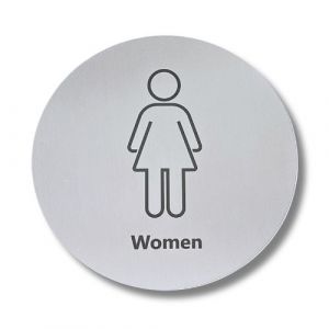 CL000-WC Placa de acero inoxidable BAÑO DE MUJERES Colección Classic