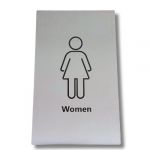 CL000-WR Placa de acero inoxidable BAÑO DE MUJERES Colección Classic