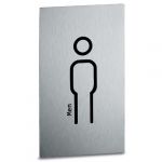 LE000-MR Placa de acero inoxidable BAÑO DE HOMBRES Colección Less