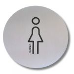  LE000-WC Plaque en acier inoxydable SALLE DE BAINS FEMME Moins de collection