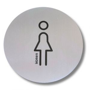 LE000-WC Plaque en acier inoxydable SALLE DE BAINS FEMME Moins de collection