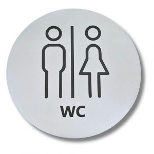  LE000-WMC Plaque inox SALLE DE BAIN HOMME/FEMME Moins de collection