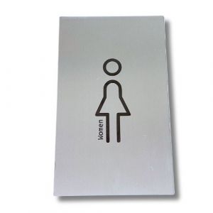  LE000-WR Plaque en acier inoxydable SALLE DE BAINS FEMME Moins de collection