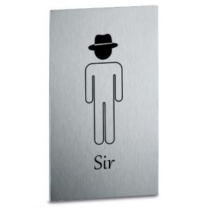 RE000-MR Stainless steel plate MEN'S BATHROOM Retrò collection