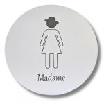 RE000-WC Stainless steel plate WOMEN'S BATHROOM Retrò collection