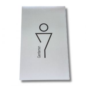 TE000-MR Placa de acero inoxidable BAÑO DE HOMBRES Colección Tech