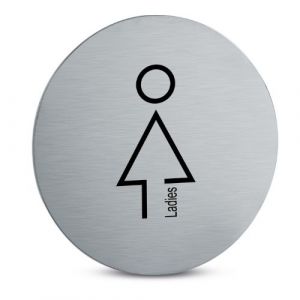  TE000-WC Placa de acero inoxidable BAÑO DE MUJERES Colección Tech