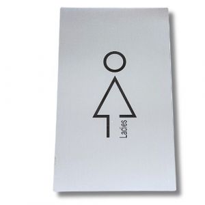 TE000-WR Placa de acero inoxidable BAÑO DE MUJERES Colección Tech