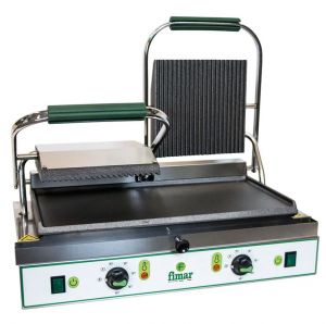 PE50NL Plaque de cuisson monophasée double en fonte lisse/nervurée 3600W