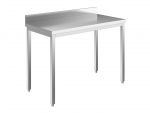 Table EUG2116-13 sur pieds ECO 130x60x85h cm - plateau avec dosseret