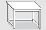 EUG2206-04 table sur pieds ECO cm 40x60x85h - plateau lisse - cadre inférieur sur 3 côtés