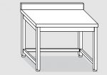 EUG2216-11 table sur pieds ECO cm 110x60x85h - plateau avec dosseret - cadre inférieur sur 3 côtés