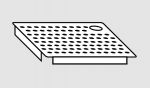 EU91102-03 Falsofondo in acciaio inox forato a sinistra dim. cm 40x40 per vasche