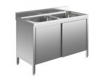 EU01610-13 Armario lavabo ECO cm 130x60x85h 2 tanques - puertas correderas