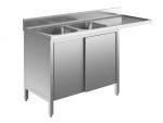 EU01911-20 lavatoio armadio per lavast. ECO cm 200x60x85h  2v e sg dx - porte scorrevoli