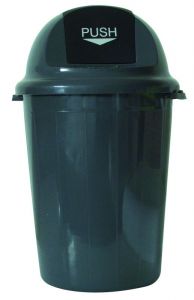 T102011 Push bin plastic grey 80 liters (Pack of 4 pieces) 