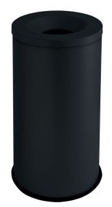 T770021 Black steel fireproof paperbin 90 liters