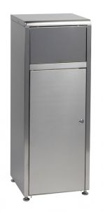 T789005 Conteneur 50 L en inox satiné avec porte battante