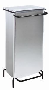 T790724 Conteneur à pédale statique en inox brillant 110 litres