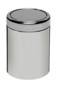 T906607 Polished AISI 304 Stainless steel swing paper bin 7 liters