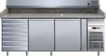 G-PZ2610TN Ventilated refrigerated table in AISI304 steel with 2 doors