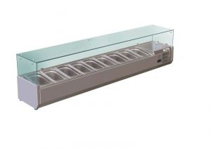 Refrigerated Superstructure G-RI18033V for Pizzeria with Glass – 180 cm