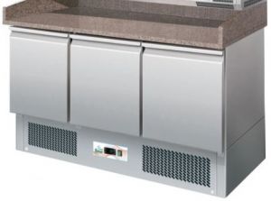 Comptoir réfrigéré G-S903PZ VRX GLASS pour pizzerias – 368 litres, acier inoxydable