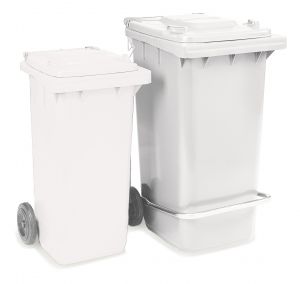 00005290 Outdoor waste bin 240 L white