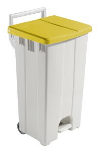 00005678 Derby 90 L blanc avec couvercle jaune