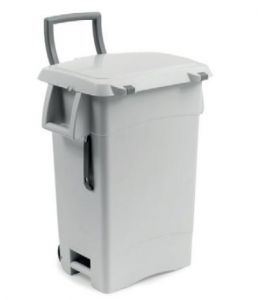 00005781 70 L waste bin with lid and reclining handle