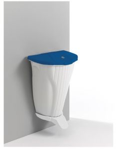 00005840WB Wall-Up 50 L avec pédale blanche, couvercle bleu et pédale blanche