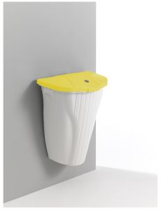 00005846WG Wall-Up 50 L  bianco con coperchio giallo