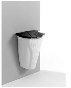 00005846WT Wall-Up 50 L bianco con coperchio antracite