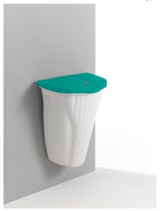 00005846WV Wall-Up 50 L bianco con coperchio verde